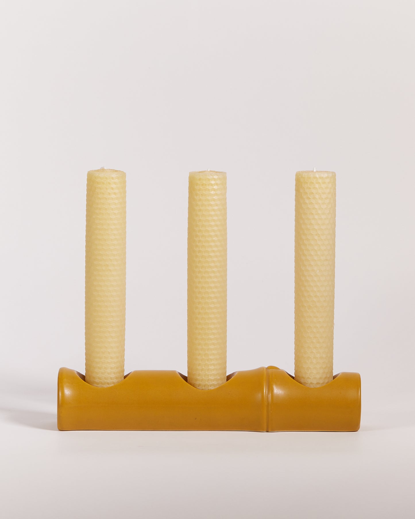 CERAMIC BAMBOO CANDLE HOLDER