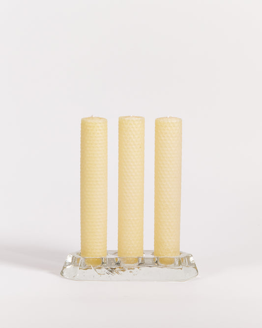 GLASS PILLAR CANDLE HOLDER