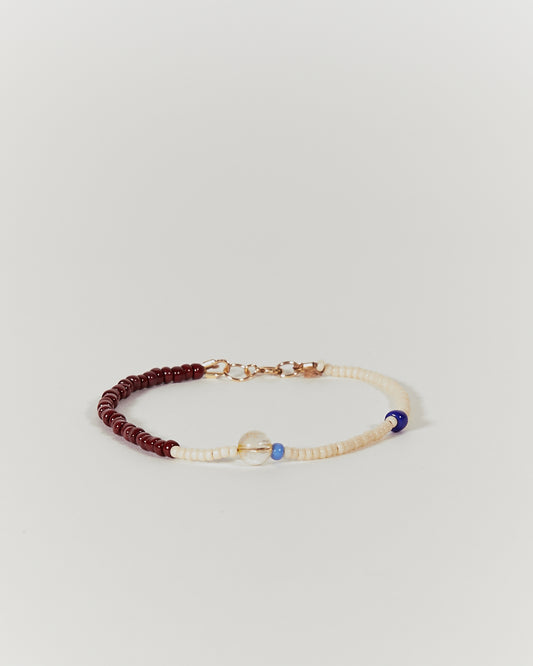 BEADED BRACELET IN BURGUNDY